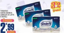 Splendidi e Splendenti Tenderly carta igienica carezza di latte offerta