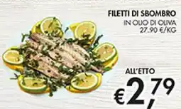 Coal Filetti di sbombro in olio di oliva offerta