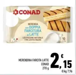 Conad Superstore Merendina farcita latte conad offerta