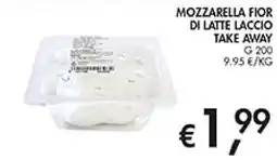Coal Mozzarella fior di latte laccio take away offerta
