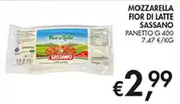 Coal Mozzarella fior di latte sassano panetto offerta