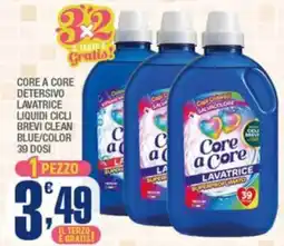 Splendidi e Splendenti Core a core detersivo lavatrice liquidi cicli brevi clean blue/color offerta