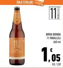 Conad Superstore Birra bionda 11 paralleli offerta