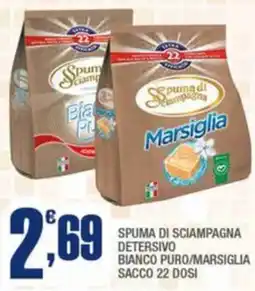 Splendidi e Splendenti Spuma di sciampagna detersivo bianco puro/marsiglia sacco offerta