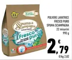 Conad Superstore Polvere lavatrice fresco puro spuma sciampagna offerta