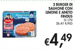 Coal 2 burger di salmone con umone e aneto FINDUS offerta