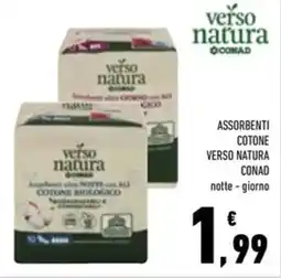 Conad Superstore Assorbenti cotone verso natura conad offerta