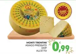 Eté Monti trentini asiago pressato dop all'etto offerta