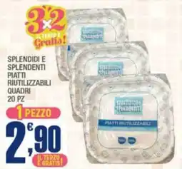 Splendidi e Splendenti Splendidi e splendenti piatti riutilizzabili quadri offerta