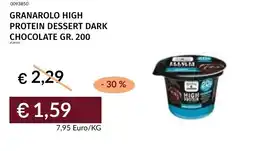 Prezzemolo e Vitale Granarolo high protein dessert dark chocolate offerta
