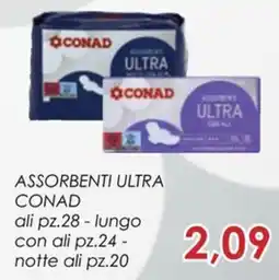 Conad Superstore Assorbenti ultra conad offerta
