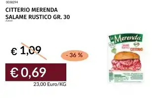 Prezzemolo e Vitale Citterio merenda salame rustico offerta