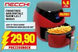 Risparmio Casa Friggitrice aria digitale 1500w 4,6 lt NK8021 offerta