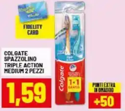 Risparmio Casa Colgate spazzolino triple action medium 2 pezzi offerta