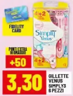 Risparmio Casa Gillette venus simply3 6 pezzi offerta