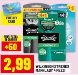 Risparmio Casa Wilkinson xtreme3 man/lady 4 pezzi offerta