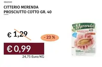 Prezzemolo e Vitale Citterio merenda prosciutto cotto offerta