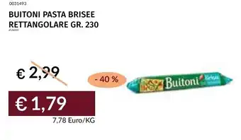 Prezzemolo e Vitale Buitoni pasta brisee rettangolare offerta