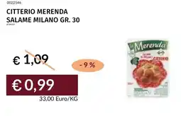 Prezzemolo e Vitale Citterio merenda salame milano offerta