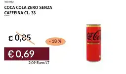 Prezzemolo e Vitale Coca cola zero senza caffeina offerta