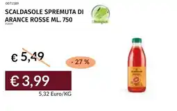 Prezzemolo e Vitale Scaldasole spremuta di arance rosse offerta