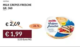 Prezzemolo e Vitale Milk crepes fresche offerta