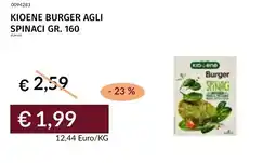 Prezzemolo e Vitale Kioene burger agli spinaci offerta