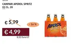 Prezzemolo e Vitale Campari aperol spritz x3 offerta