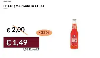 Prezzemolo e Vitale Le coq margarita offerta