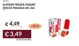 Prezzemolo e Vitale Alpeker frozen yogurt stecco fragola offerta