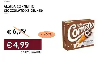 Prezzemolo e Vitale Algida cornetto cioccolato offerta