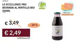 Prezzemolo e Vitale Le eccellenze p&v bevanda al mirtillo bio offerta