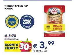 Esselunga TIROLER SPECK IGP HANDL offerta