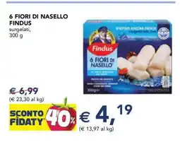 Esselunga 6 FIORI DI NASELLO FINDUS offerta