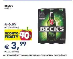 Esselunga BECK'S offerta