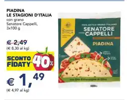 Esselunga PIADINA LE STAGIONI D’ITALIA offerta