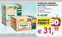 Esselunga PANNOLINI PAMPERS BABY-DRY ULTRAPACCO offerta