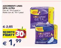 Esselunga Assorbenti Lines Seta Ultra offerta