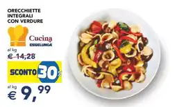 Esselunga ORECCHIETTE INTEGRALI CON VERDURE offerta