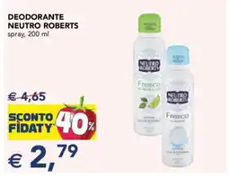 Esselunga DEODORANTE NEUTRO ROBERTS offerta