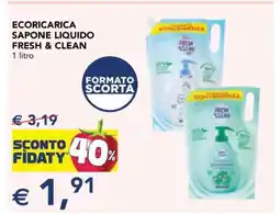 Esselunga ECORICARICA SAPONE LIQUIDO FRESH & CLEAN offerta