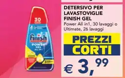 Esselunga Detersivo per Lavastoviglie Finish Gel offerta