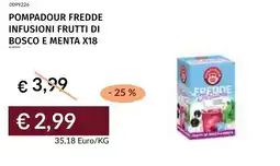 Prezzemolo e Vitale Pompadour fredde infusioni frutti di bosco e menta x18 offerta