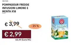 Prezzemolo e Vitale Pompadour fredde infusioni limone e menta x18 offerta