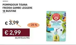 Prezzemolo e Vitale Pompadour tisana fredda gambe leggere 18 bustine offerta