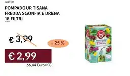 Prezzemolo e Vitale Pompadour tisana fredda sgonfia e drena 18 filtri offerta