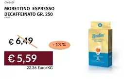 Prezzemolo e Vitale Morettino espresso decaffeinato offerta