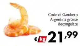 Maxi Supermercati Code di Gambero Argentina grosse decongelate offerta