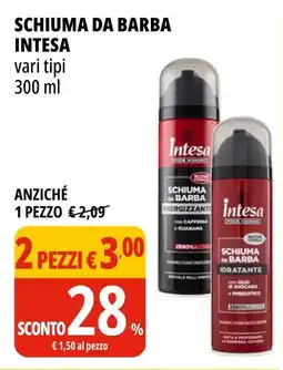 Tigros Schiuma da barba INTESA offerta