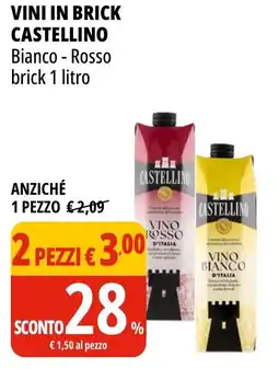 Tigros Vini in brick CASTELLINO offerta